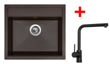 Sinks SOLO 560 Marone + ELKA Černá matná 